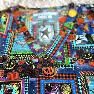 Med Couture Colorful Halloween Scrub Top